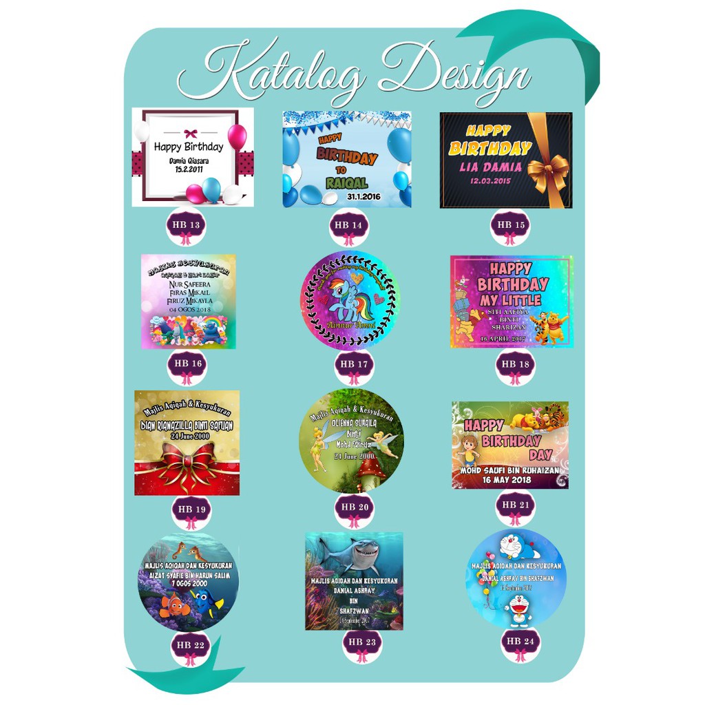 BIRTHDAY & AKIKAH FRIDGE MURAH Shopee Malaysia