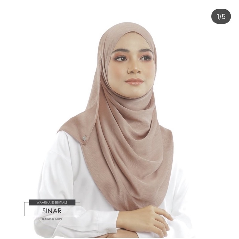 Waarna Essentials Plain Shawls (Textured Satin) | Shopee Malaysia