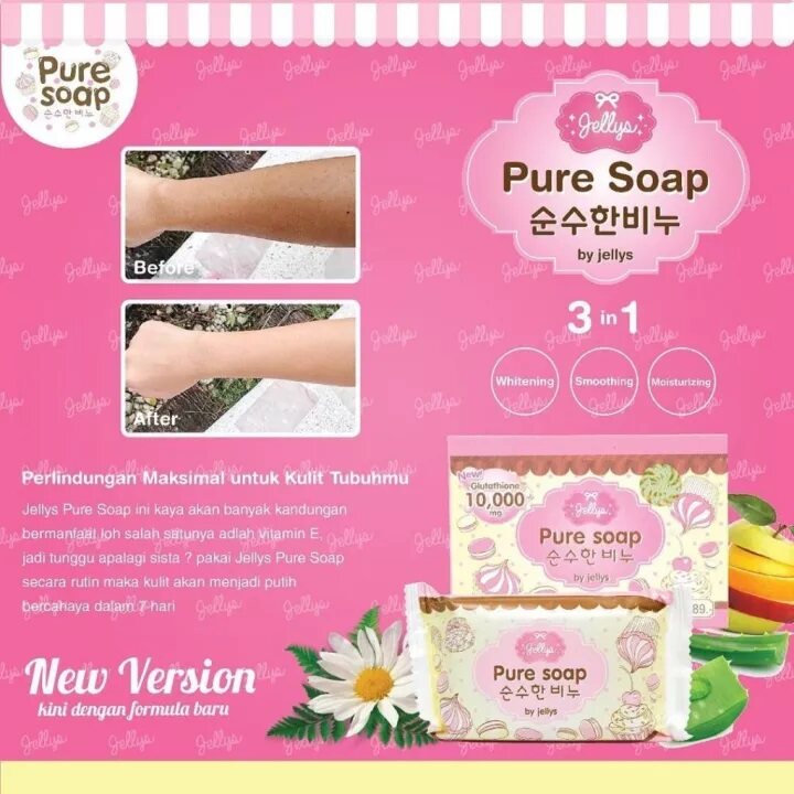 ORIGINAL THAILAND SABUN PURE SOAP PINK & YELLOW WHITENING BY JELLYS NOT