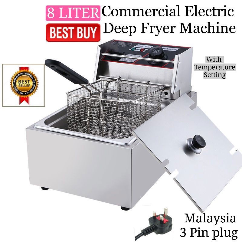 Electric Deep Fryer -Nurxiovo 8Liter Commercial Small Deep Fryer