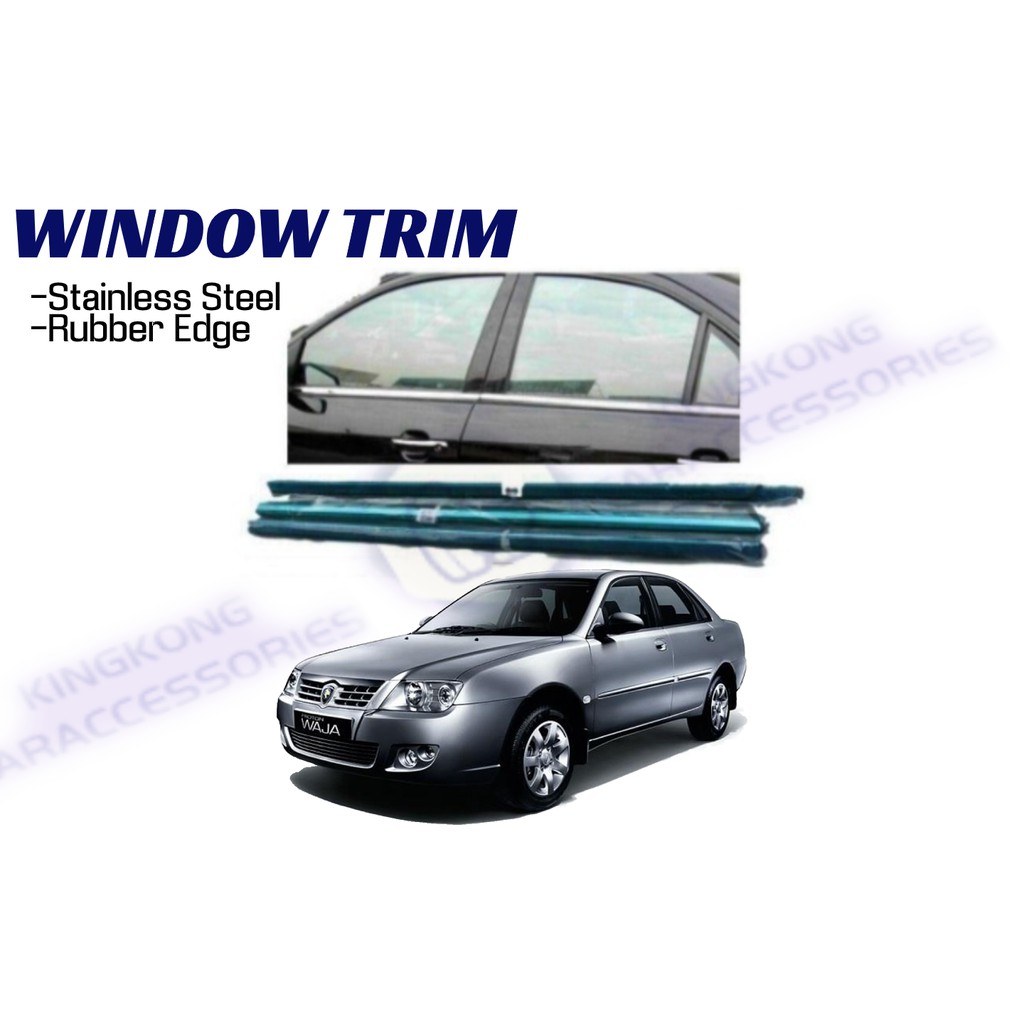 Proton Waja Window Trim Chrome Lining / Door Belt Moulding Stainless