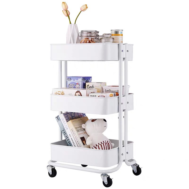 Innohut 3 Tier Multi-functional Metal Trolley Storage Rack with Handle ...