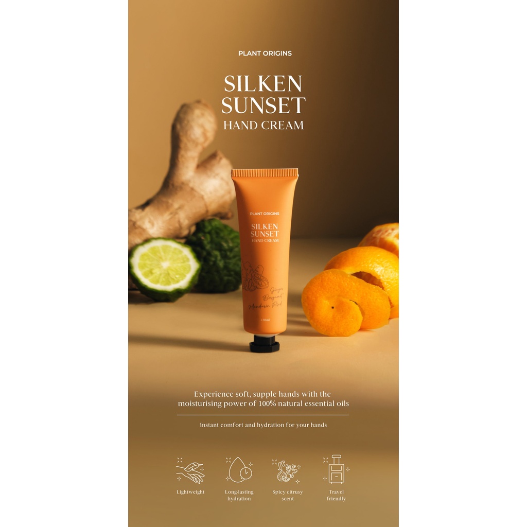 RAYA Gifts Plant Origins Silken Sunset Hand Cream (30ml) (expire Nov