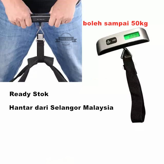 ELECTRONIC! Luggage Scale Travel Luggage Scale Bag Scale Timbang Beg Travel  Penimbang Beg Elektronik Up to 50kg Weight