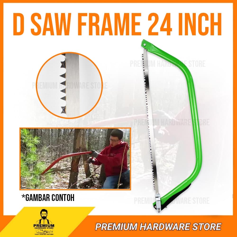 D TYPE SAW FRAME 24 INCH / WOOD HAND SAW / CUTTING GARDEN TREE TIMBER ...