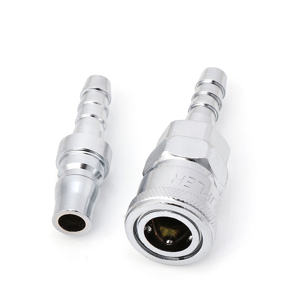 2 Pcs 8mm Pneumatic Air Line Hose Quick Release Coupler Connectors