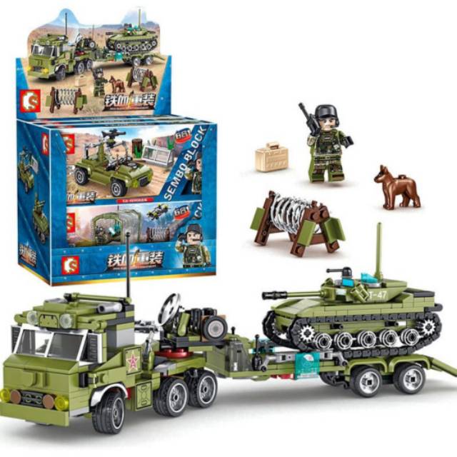 Lego Block Car Tank Truck Transporter Military 6 in 1 | Shopee Malaysia