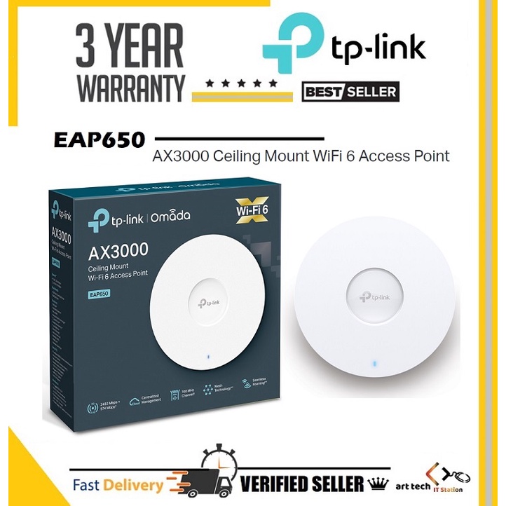 EAP650, AX3000 Ceiling Mount WiFi 6 Access Point