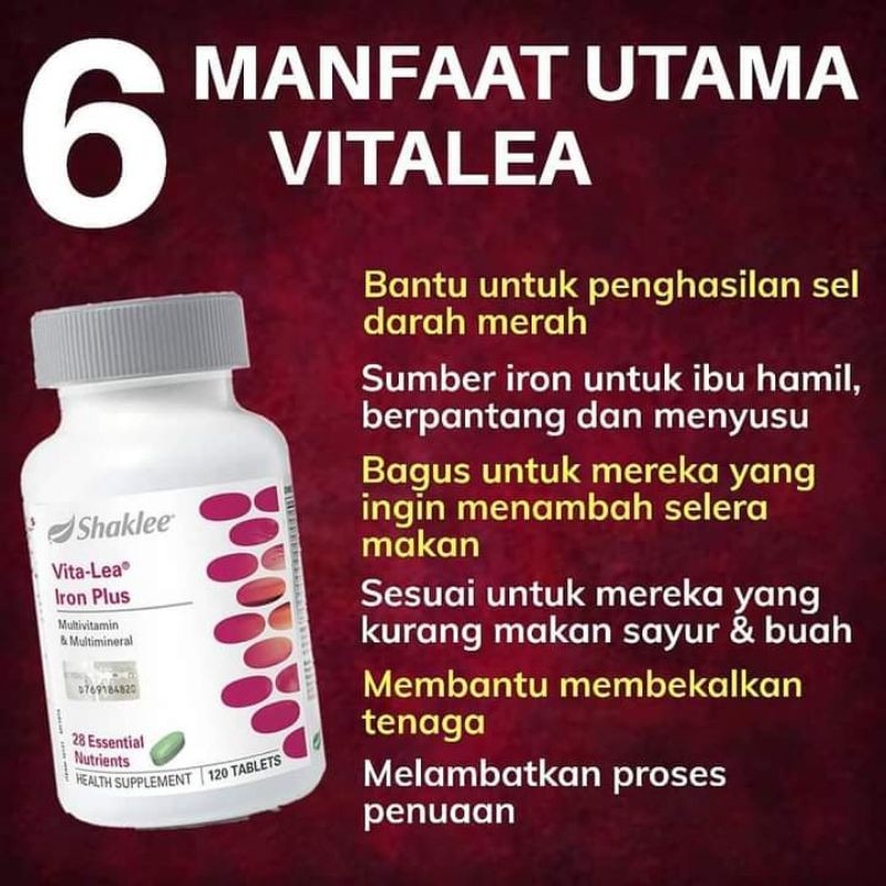 VITA-LIZE IRON PLUS SHAKLEE (120 tablets) | Shopee Malaysia