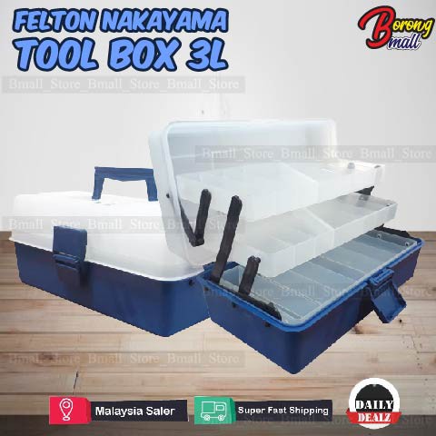 Multipurpose Organiser Plastic Storage Felton Nakayama Tool Box 3L ...