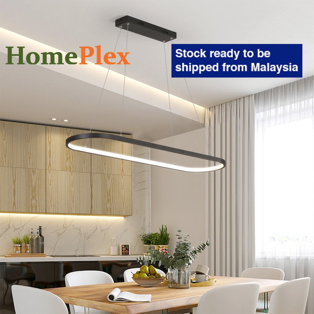 Stock Ready Homeplex LED Pendant lamp modern rectangle hanging light ...
