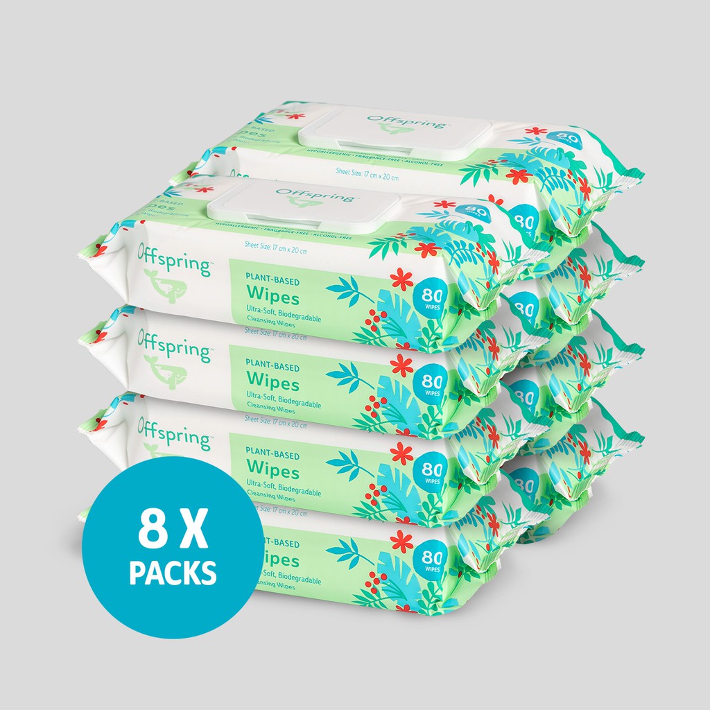 Offspring Plant-based Wipes 80ct 8-Packs Bundle | Shopee Malaysia