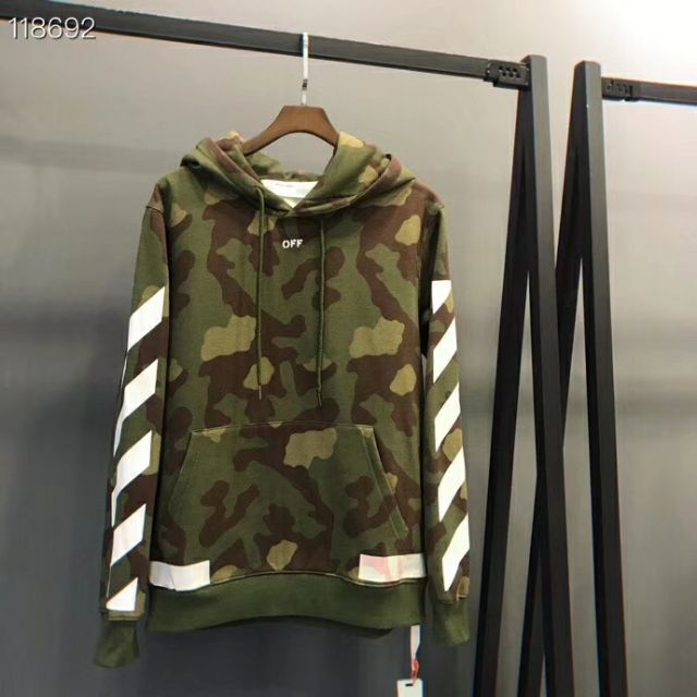 Off white hoodie camo sale