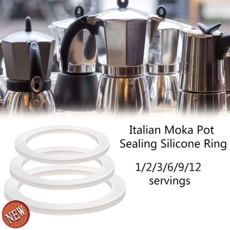 Seal Ring for Moka Pot Replacment Compertable Silicon Gasket For