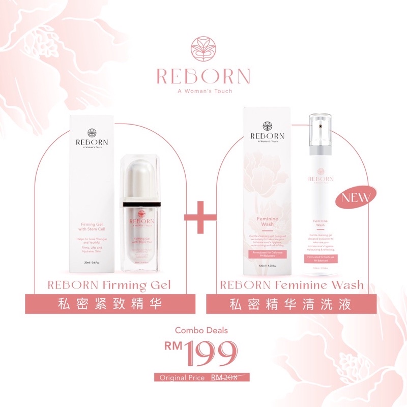 Reborn Intimate Hygiene Duo Feminine Wash Firming Gel Shopee Malaysia 