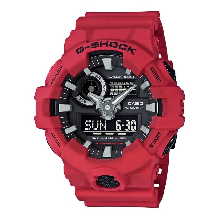 Casio G Shock Original GA 700 1B Sport Watch Digital Analog WR200M Shopee Malaysia