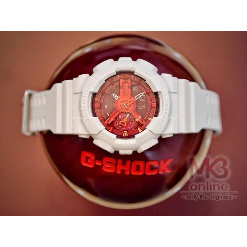 Casio G Shock Chinese Dragon Series Limited Edition Spherical Box GA 110DBR 7 White Red