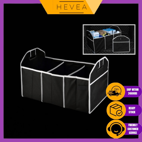 HEVEA 50L Car Boot Collapsible Storage Organizer Cargo Sport Fishing ...