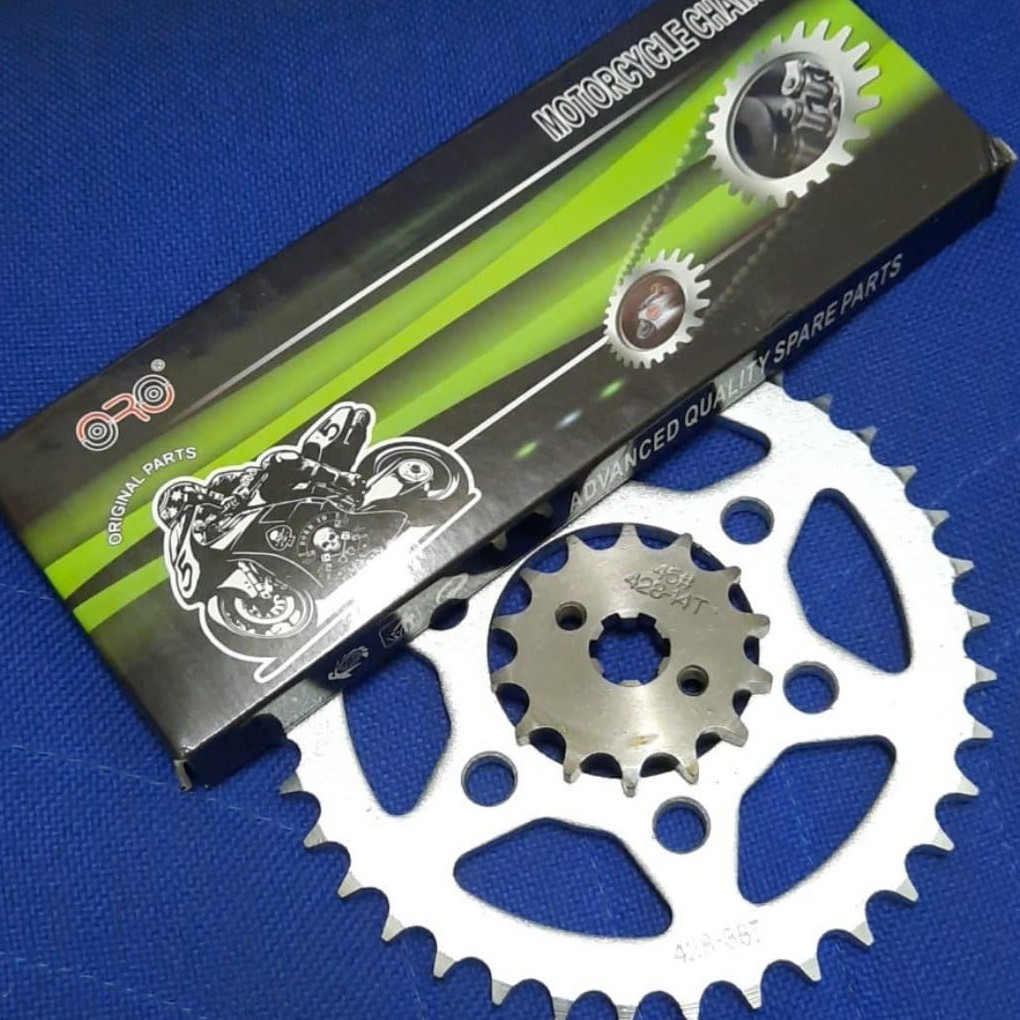 Benelli TNT135 428H Chain +Sprocket Gear Set (FR+RR) Shopee Malaysia