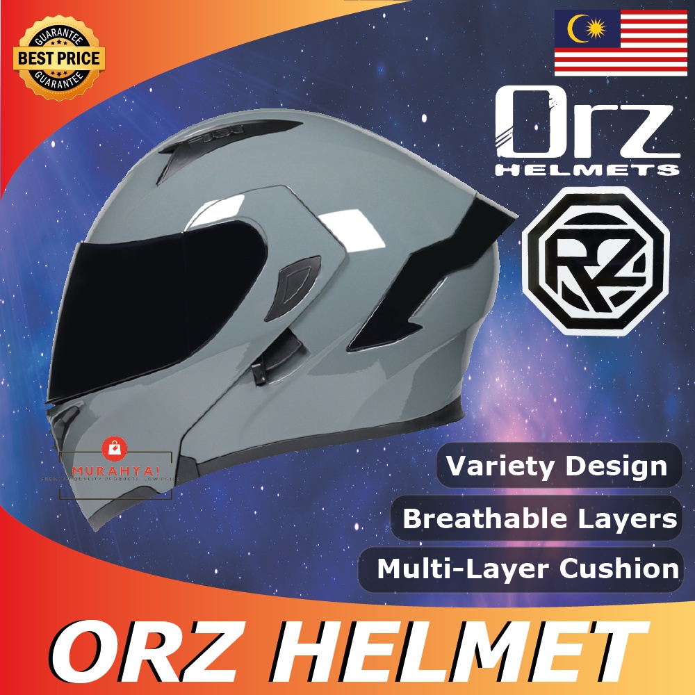 Orz Helmet motor Topi keledar motorcycle helmet double visor