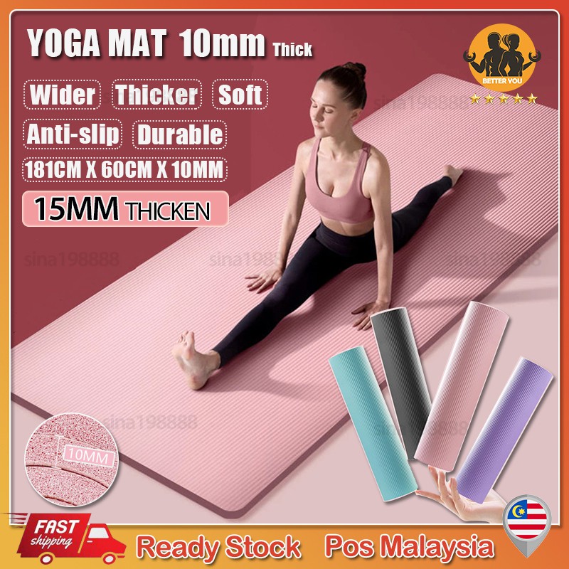 Yoga Mat Thicken 20mm Widened Lengthened NBR Non-slip Esterilla Yoga Home  Fitness Mat Male Female Beginner Gym Pilates Exercise