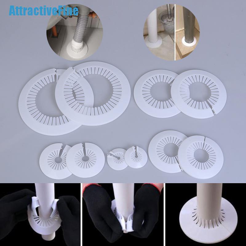 Arcx 2pcs Wall Hole Duct Cover Shower Faucet Angle Valve Pipe Plug 