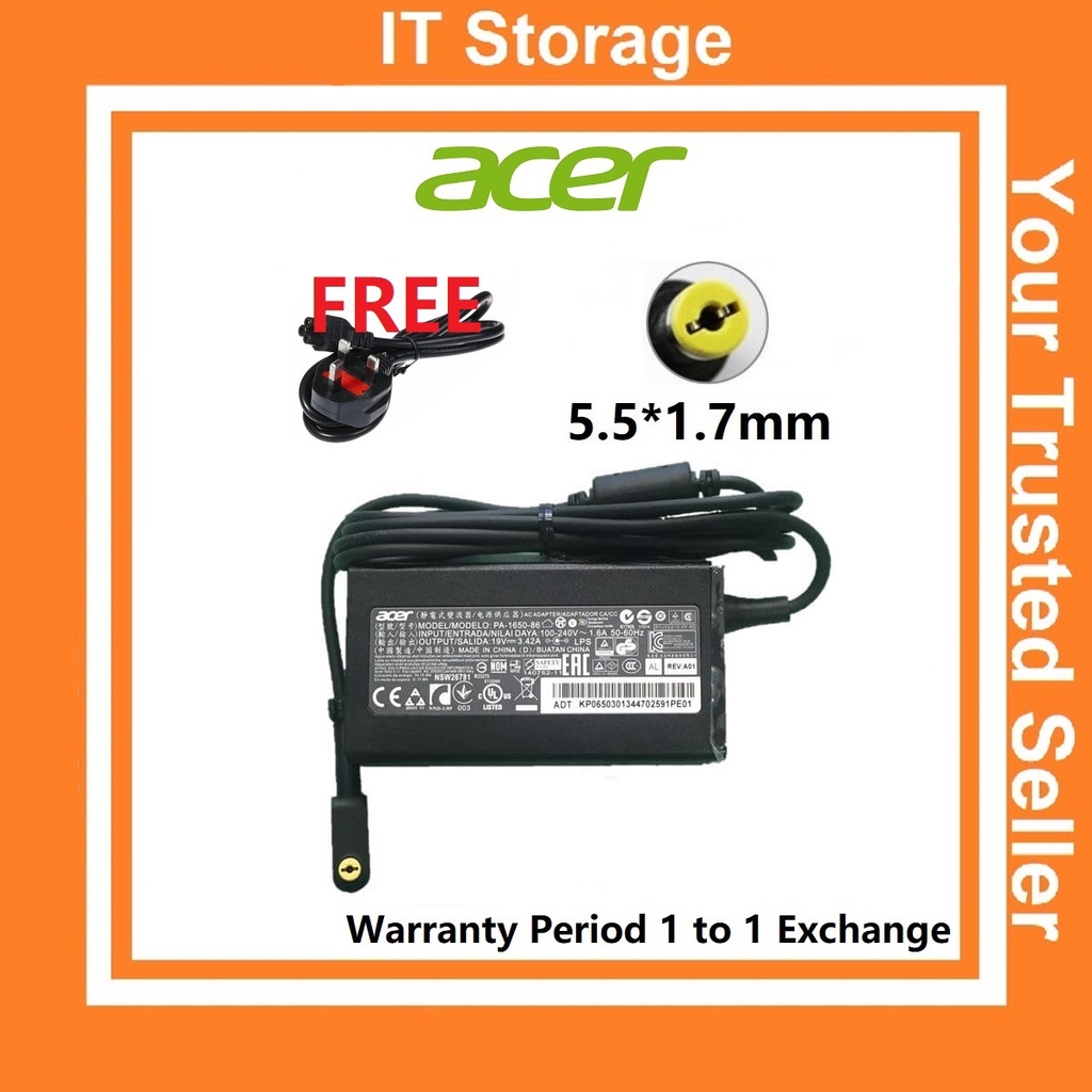 Pc All In One FSKE 65W 19V 3.42A Alimentatore Portatile Caricabatterie Per Acer Docking Station - Foto 3