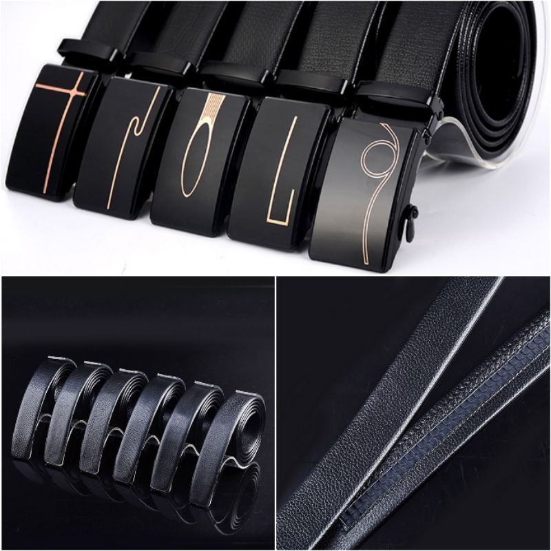 Premium Belt Real Automatic Rail Buckle Model | Shopee Malaysia