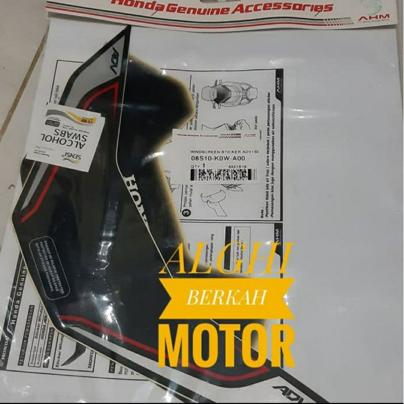 Original Honda ADV 150 Windscreen Sticker 08S10-K0W-A00 | Shopee Malaysia