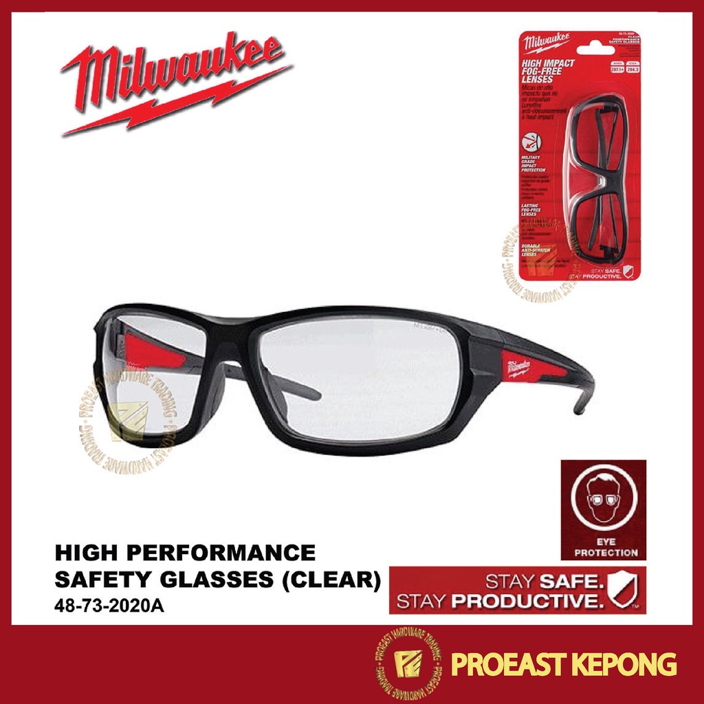 Milwaukee 48732020A Clear High Performance Safety Glasses Shopee
