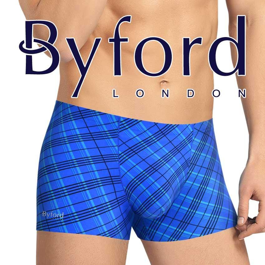 2 Pcs) Byford Men Trunk Nylon Spandex Men Underwear Assorted