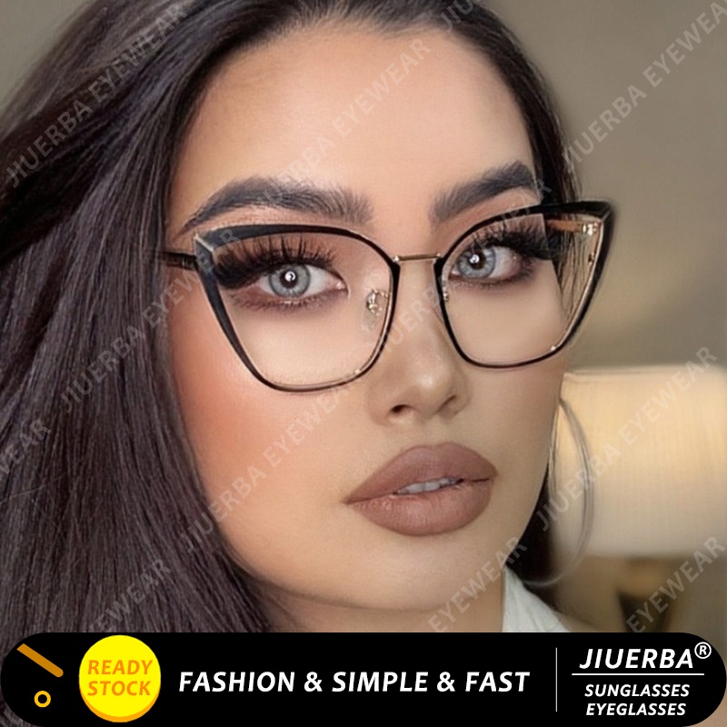 Jiuerba Western Fashion Retro Style Anti Blue Light Eyeglasses New