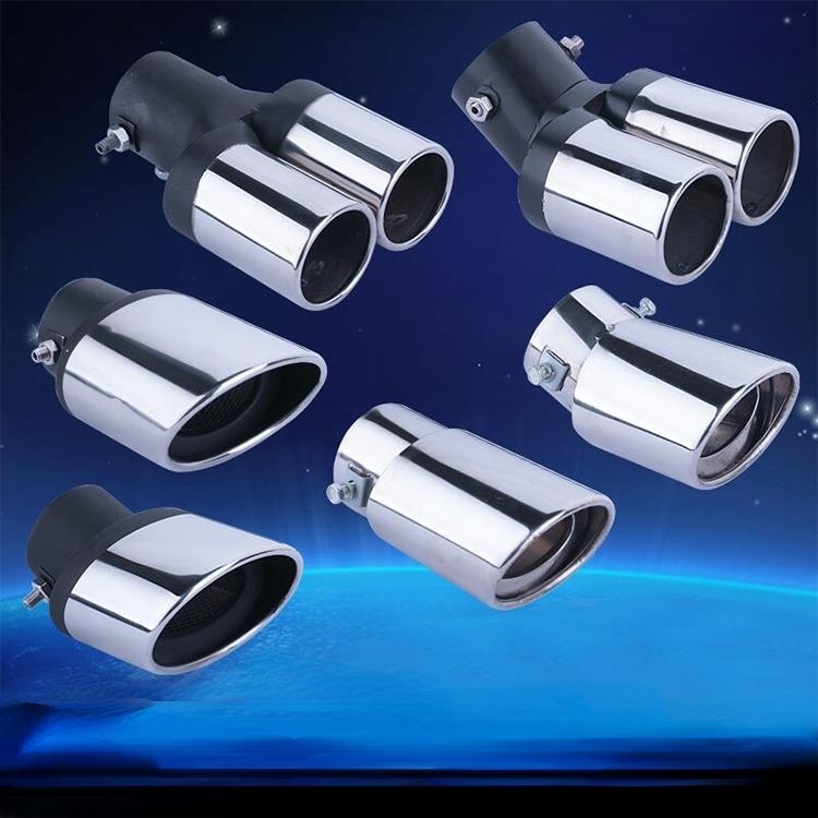 [AntiRust] Car Tail Throat Double Pipe Exhaust Voice Changer Sound
