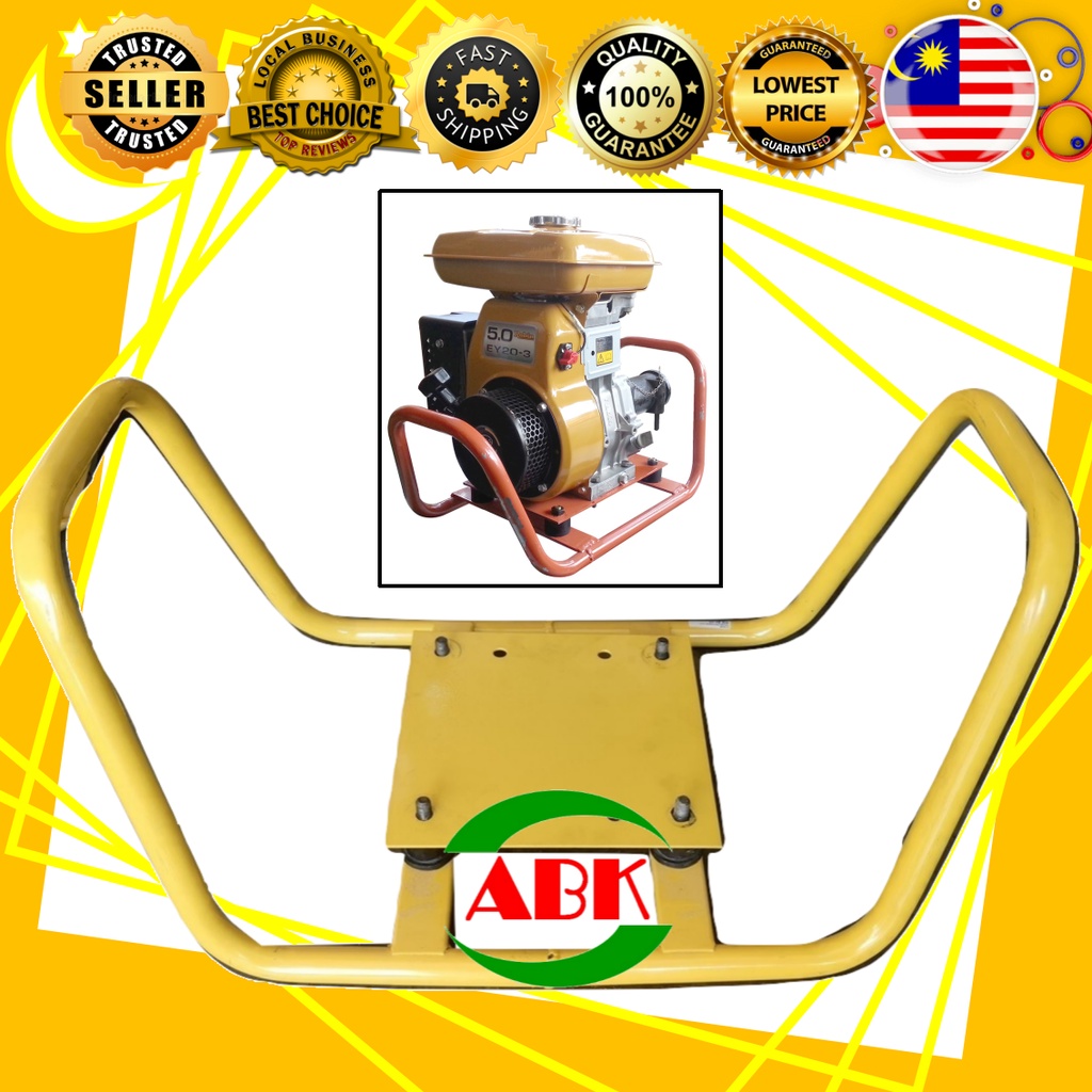 HEAVY DUTY ENGINE FRAME WITH RUBBER MOUNTING (BELOW 9HP) | Shopee Malaysia