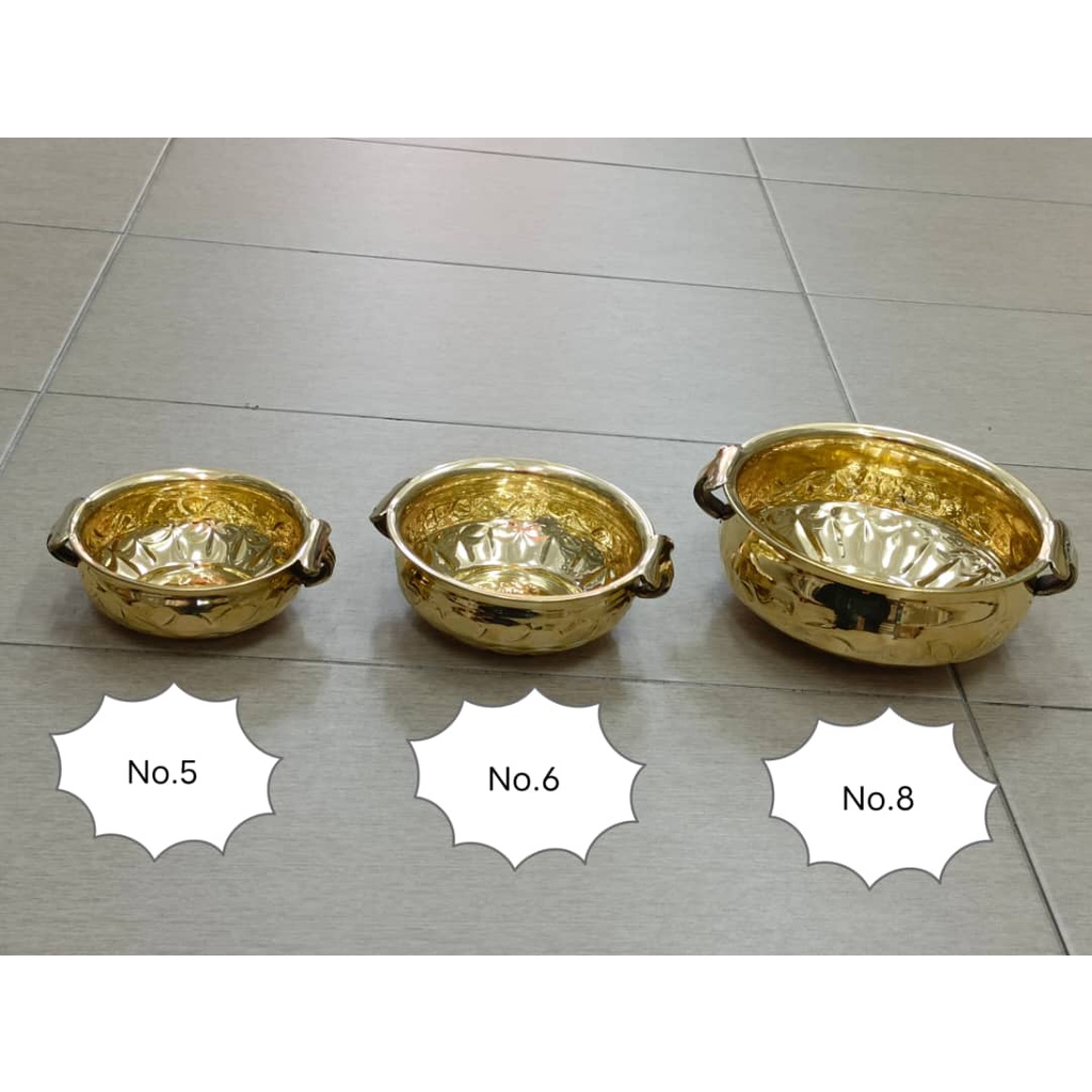 Brass Poo Uruli/Brass Floating Flower Pot Hammered Design Shopee Malaysia
