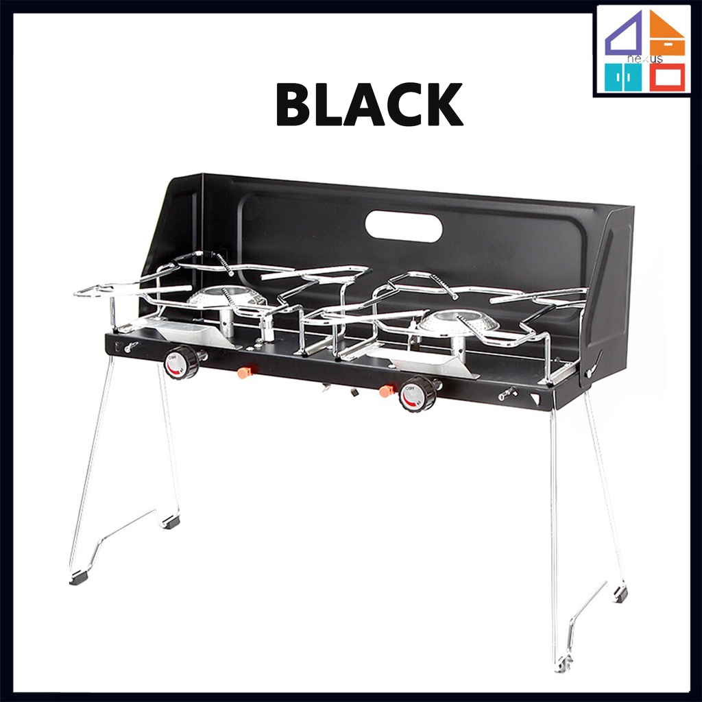 Outdoor Double Burner Stove, Hgh Pressure 2 Burner Stand Max. 150,000