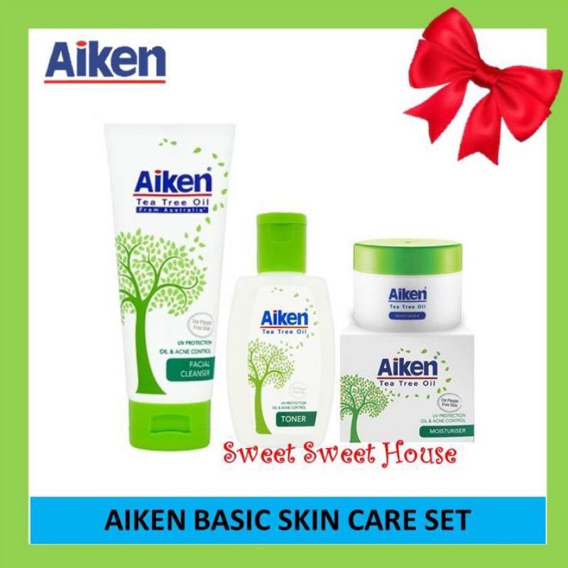 Set Penjagaan Wajah Aiken Basic Skin Care Starter Set (facial Cleanser