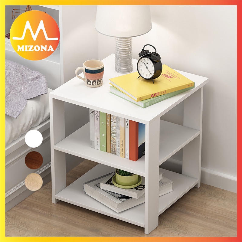 MIZONA Double Layer Small Coffee Table Bedside Table Minimalist Design ...