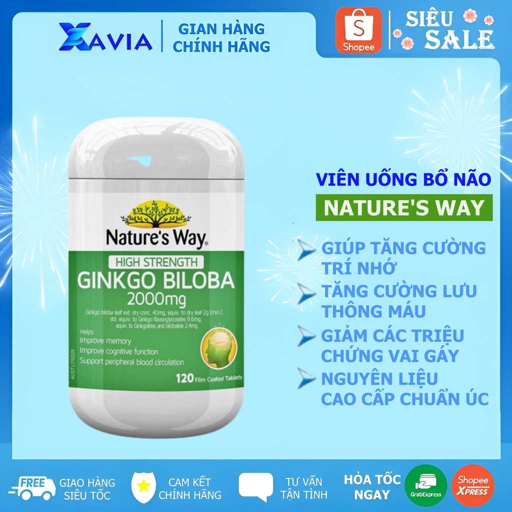 Ginkgo Biloba Nature's Way Australia Standard 120 tablets (BR) Shopee