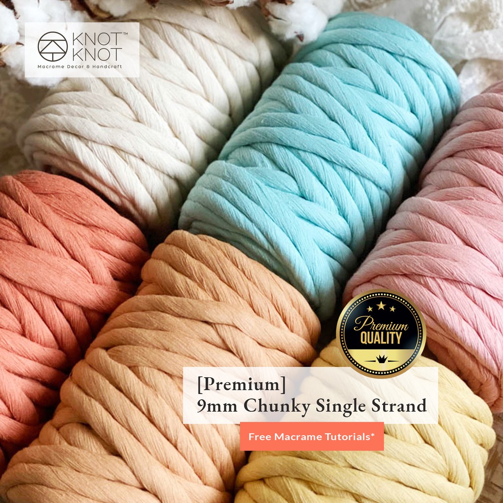 [Premium] Macrame 9mm Single Strand Cotton Cord | Wall Hanging | Rope ...