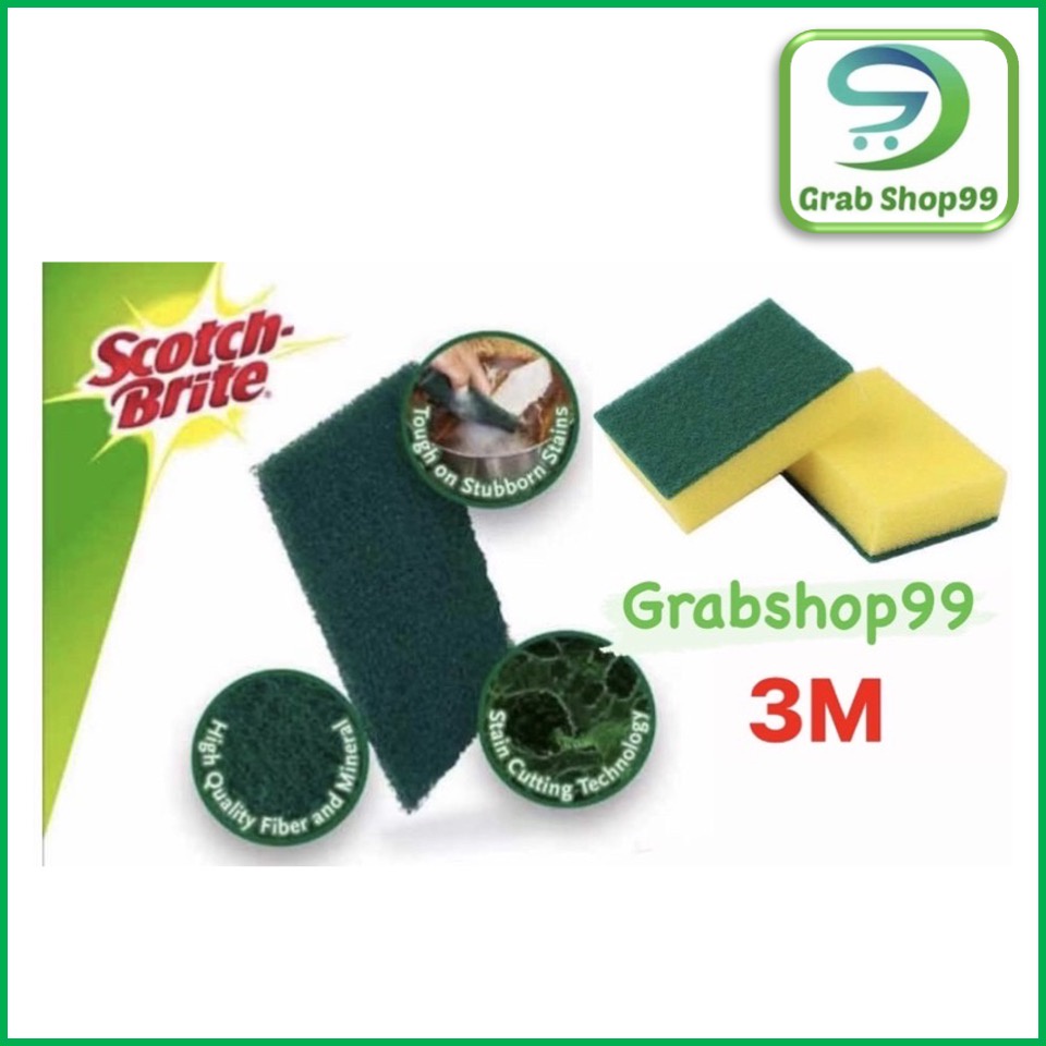 3M Scotch Brite Scrub Sponge & Scrub Pad (Original Thailand) | Shopee ...