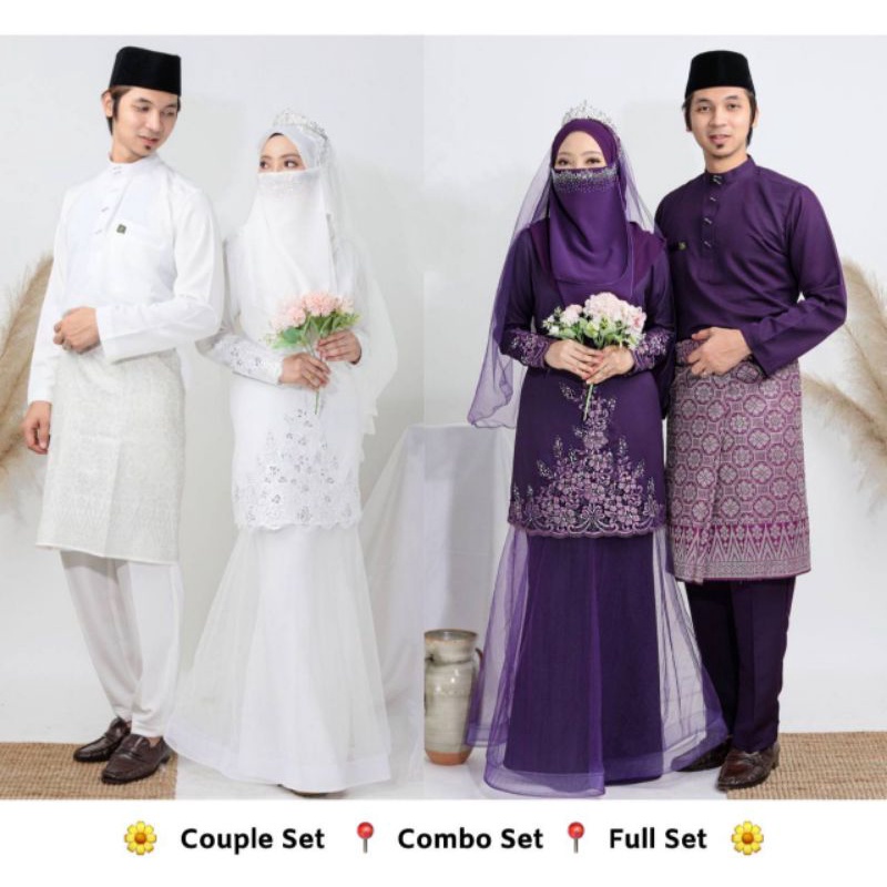 Baju Nikah Full Set Lace Kurung Moden Net Eksklusif Baju Melayu