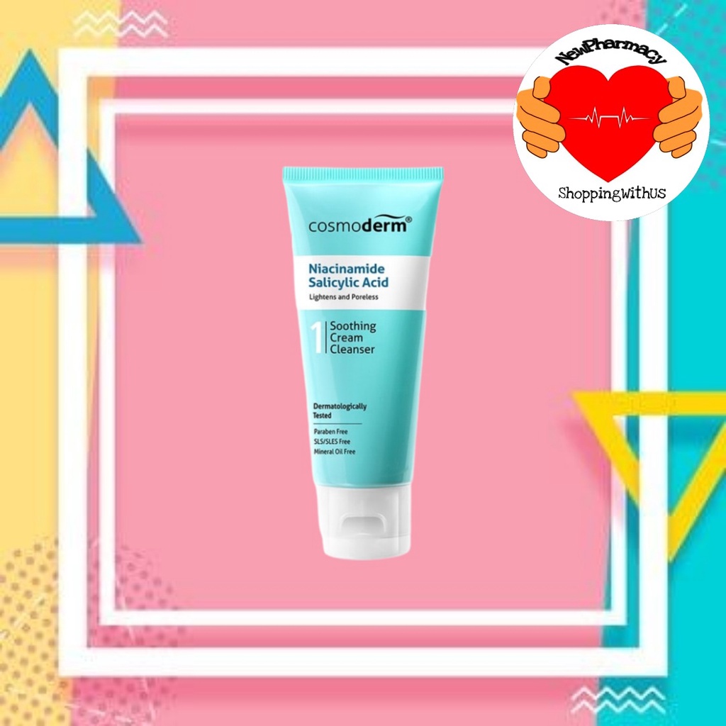 Cosmoderm Niacinamide Salicylic Acid Soothing Cream Cleanser (1) 125ml ...