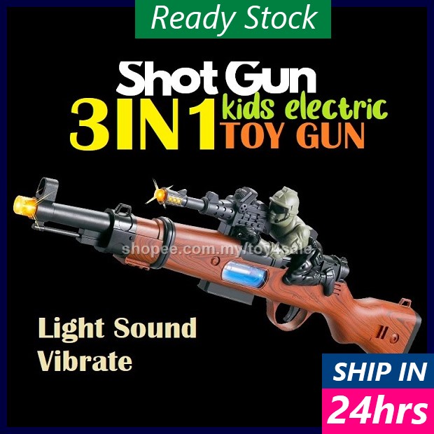 Toy Gun Pistol Mainan Bunyi Lampu Toy Machine Gun Light Sound Effects