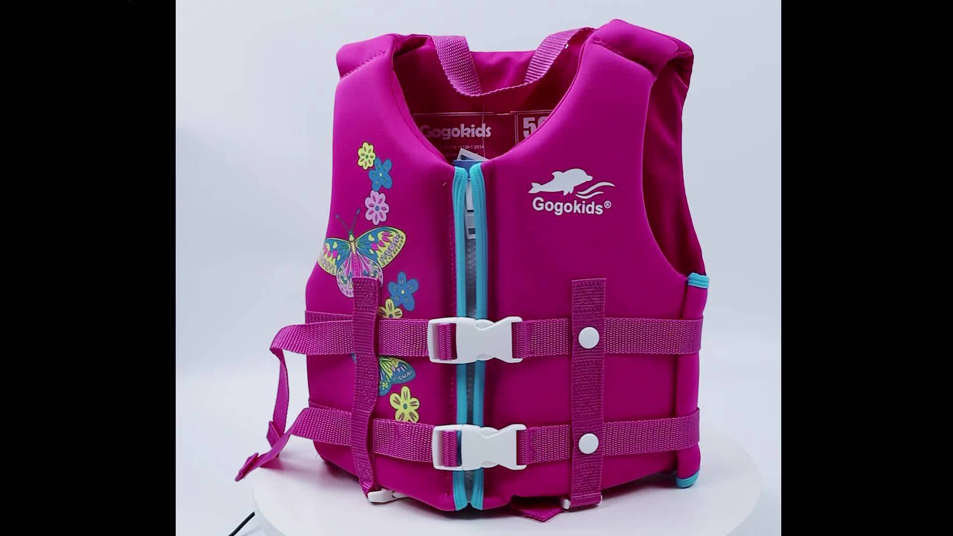 Gogokids Pink Life Jacket Kids Swim Vest Pool Float with Adjustable ...
