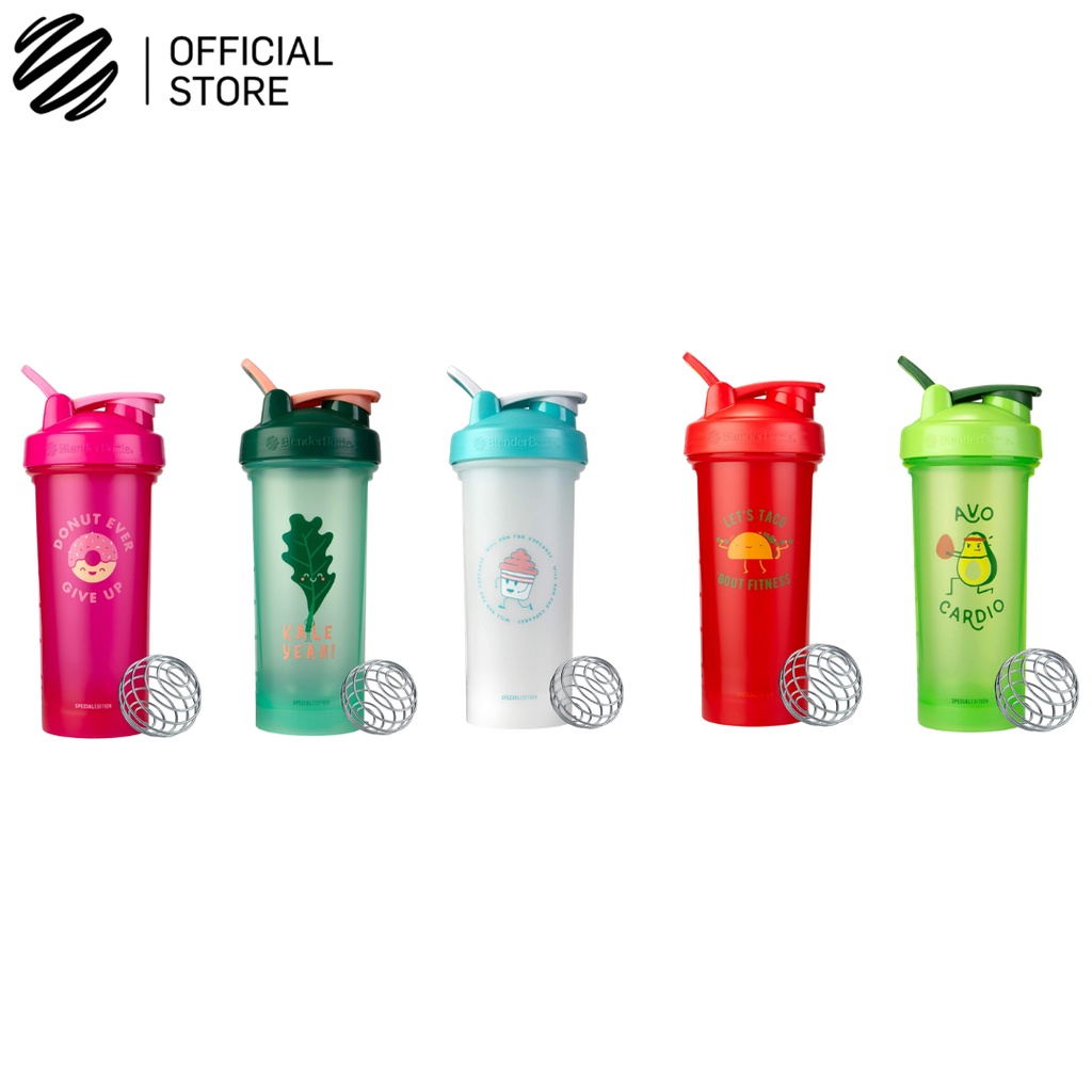 BlenderBottle Just For Fun Classic V2 Shaker Bottle, 28oz Assorted Colours