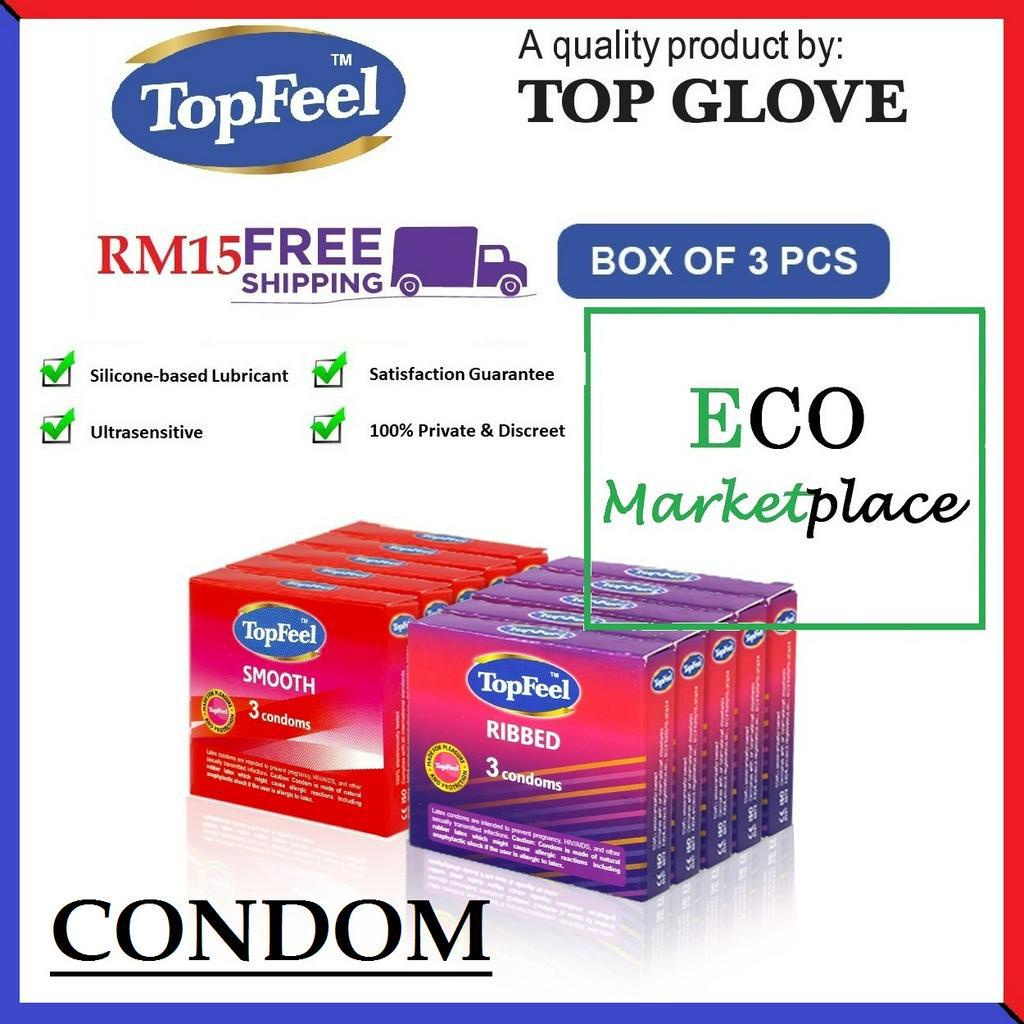 Top Feel 5 Smooth Premium Latex Condom 5 Ribbed Condoms G Spot Extra ...