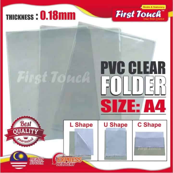 Clear Folder A4 PVC Document Clear Holder L Shape / C Shape / U Shape ...