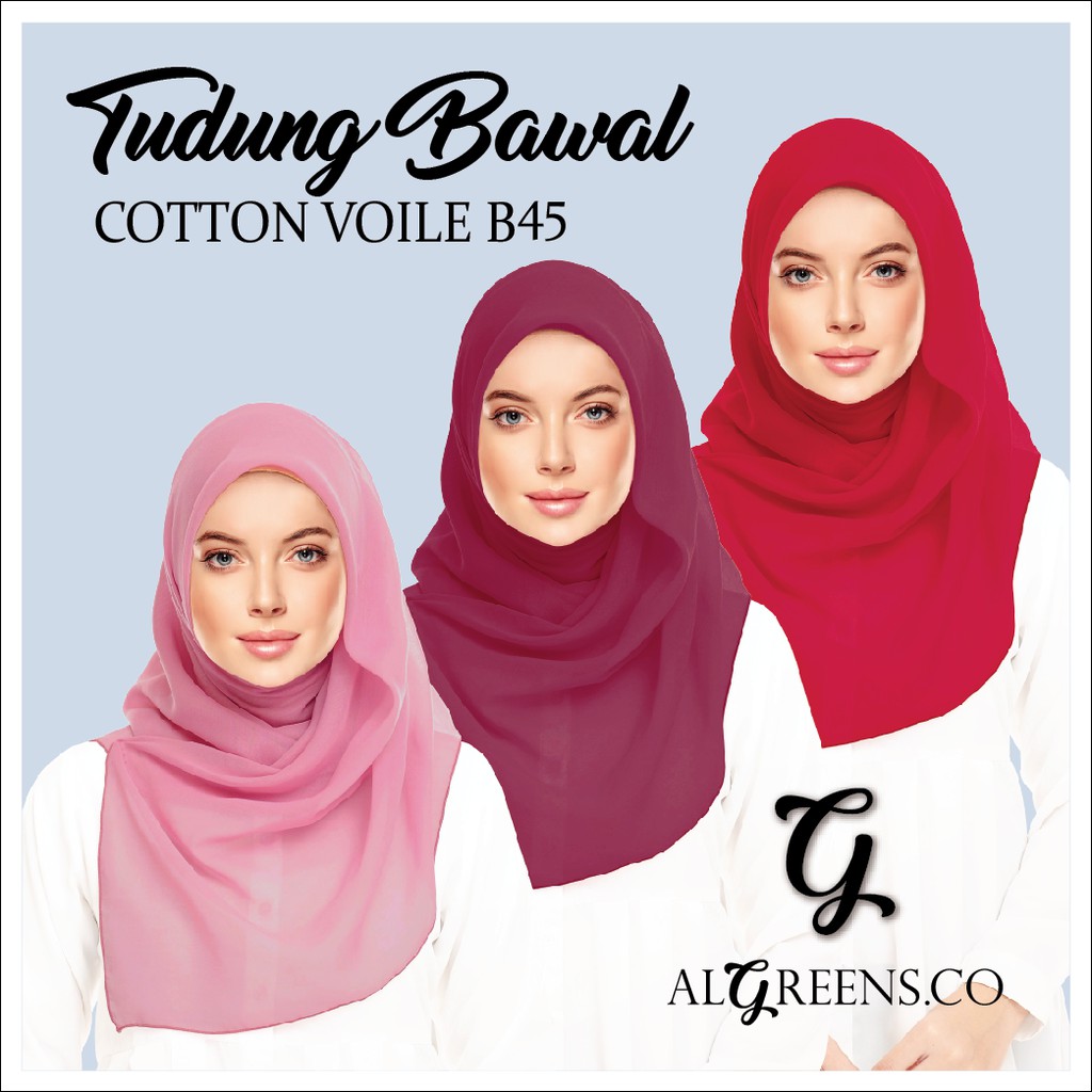 TUDUNG BAWAL COTTON VOILE B45 💚 DAILY SHIP | Shopee Malaysia