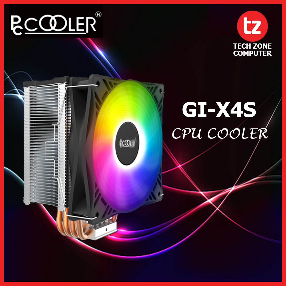 PCCOOLER GI-X4S CPU Cooler (Static RGB) - TDP 145W PC Cooler | Shopee ...